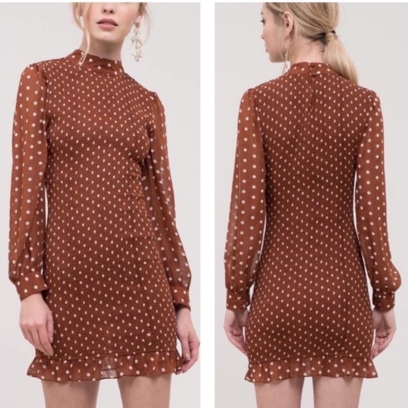 Dresses & Skirts - JOA Smocked Polka Dot Dress